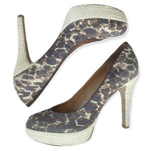 Nine West Leapord Print Platform Heels